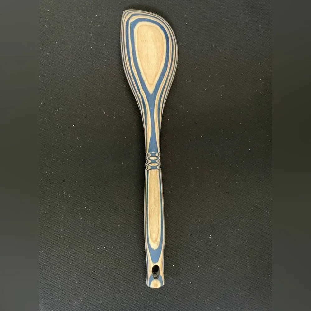 Island Bamboo BLUE Pakka Hardwood Wooden Spoon